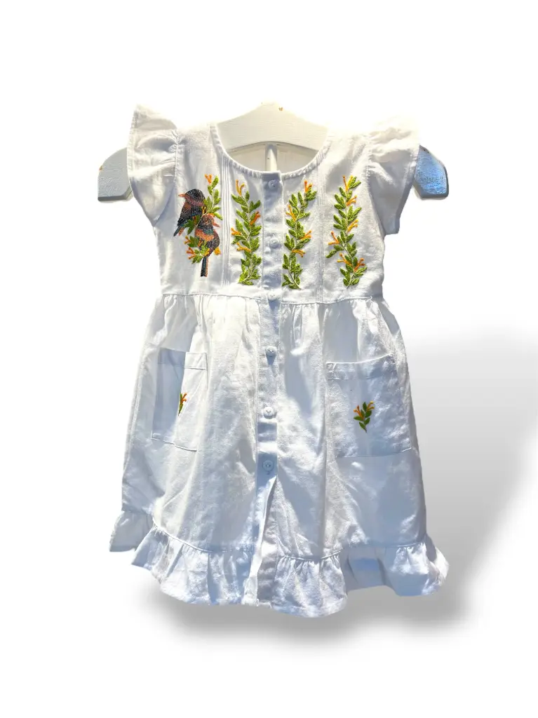 [5V2] 5V2 - VESTIDO BORDADO T/2