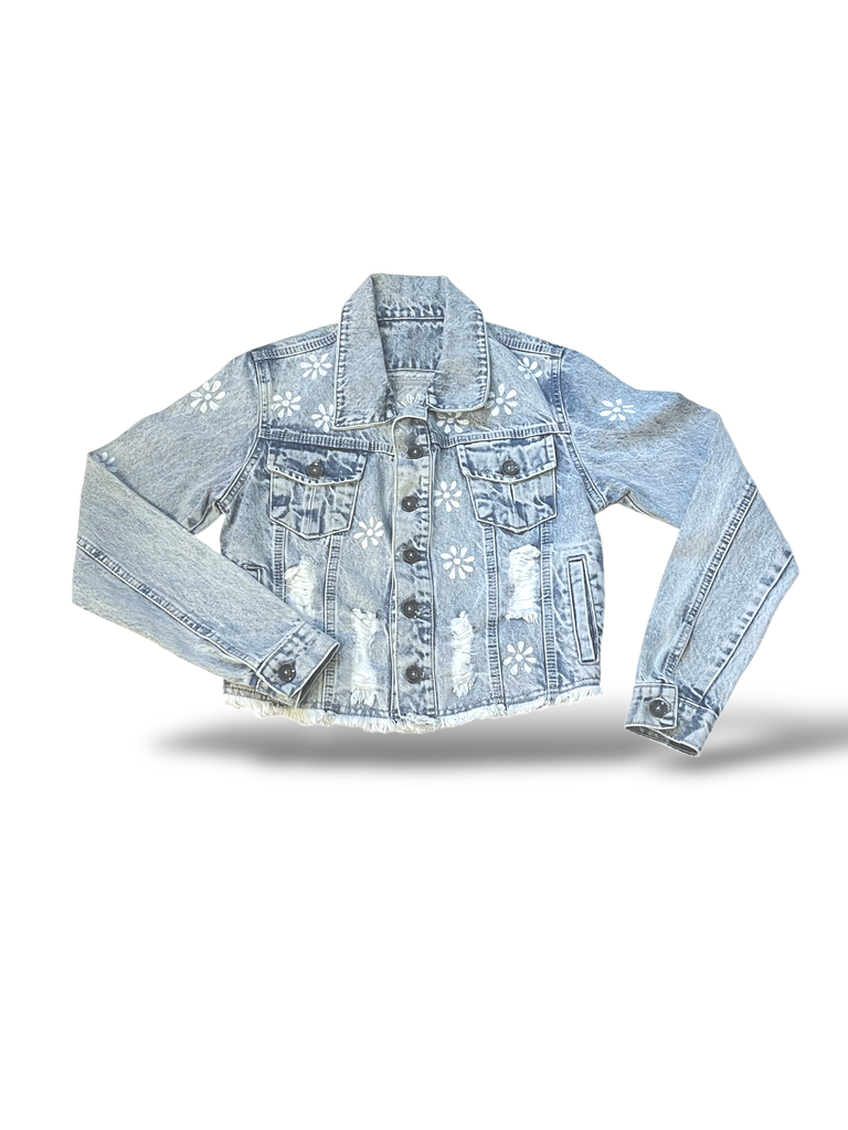 XJS1 - CASACA JEAN BORDADO S