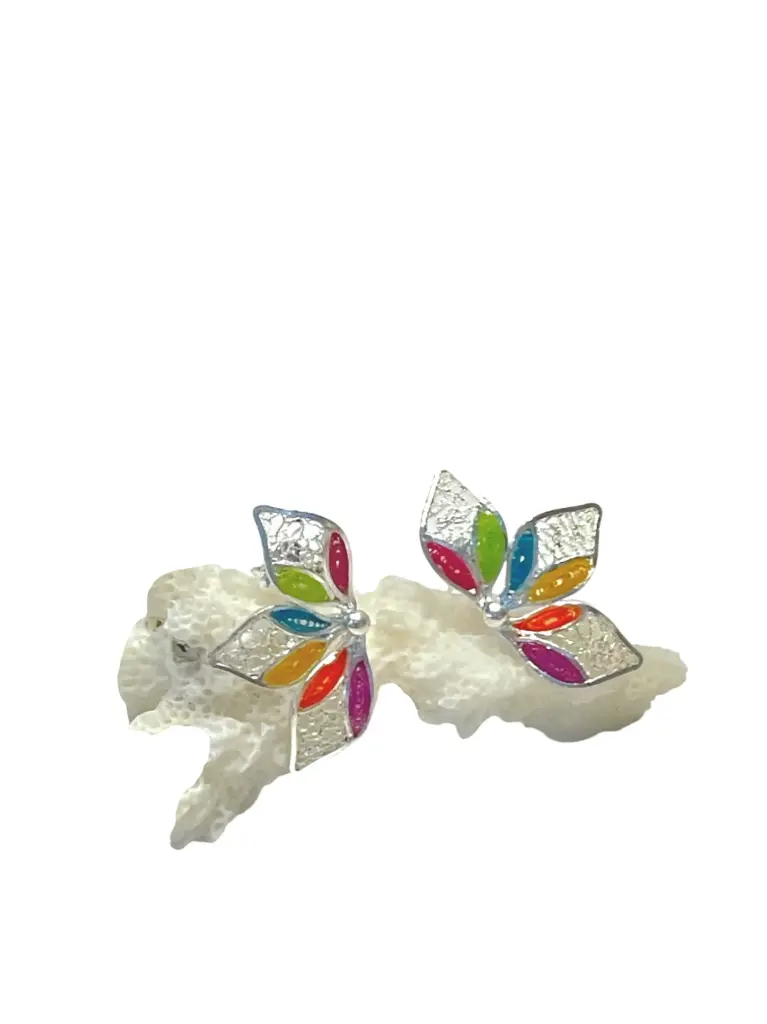 [TJR216] PAR DE ARETES IDENTIDAD EN PLATA