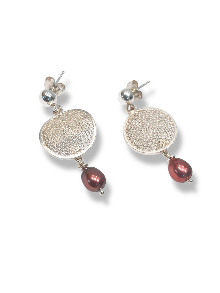 TJR227 - PAR DE ARETES IDENTIDAD EN PLATA