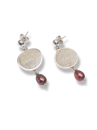 [TJR227] TJR227 - PAR DE ARETES IDENTIDAD EN PLATA