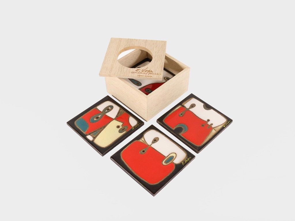 JUEGO DE PORTAVASOS CUADRADO