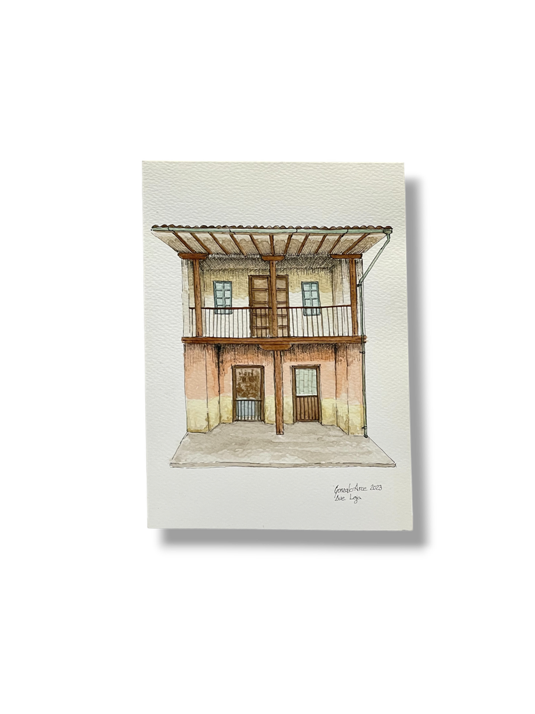 GA003 - OBRA ACUARELA CASA, A5 (AV. LOJA)