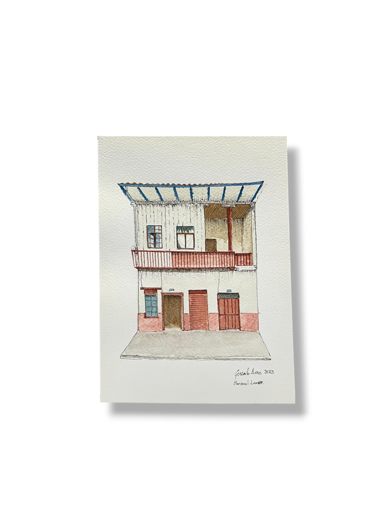 GA002 - OBRA ACUARELA CASA, A5 (MARISCAL LAMAR)