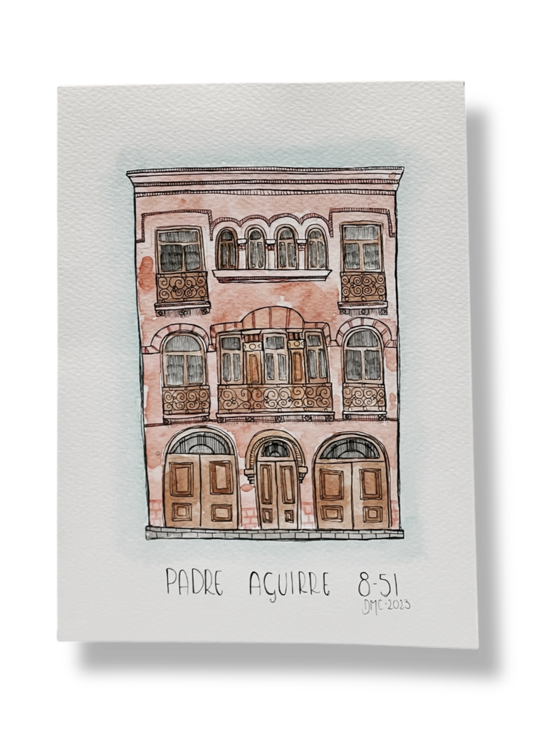 DM006 - OBRA ACUARELA CASA, A5 (PADRE AGUIRRE)
