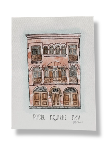 [DM006] OBRA ACUARELA CASA, A5 (PADRE AGUIRRE)