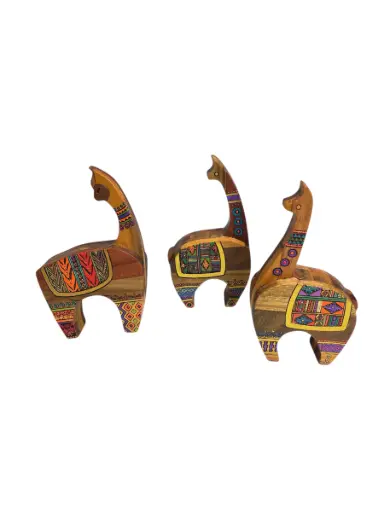 [WK3] FIGURA LLAMA DE MADERA