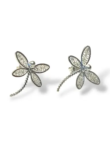 [TJR215] TJR215 - PAR DE ARETES IDENTIDAD EN PLATA