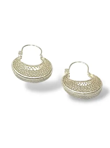 [TJR29] TJR29 - PAR DE ARETES IDENTIDAD EN PLATA