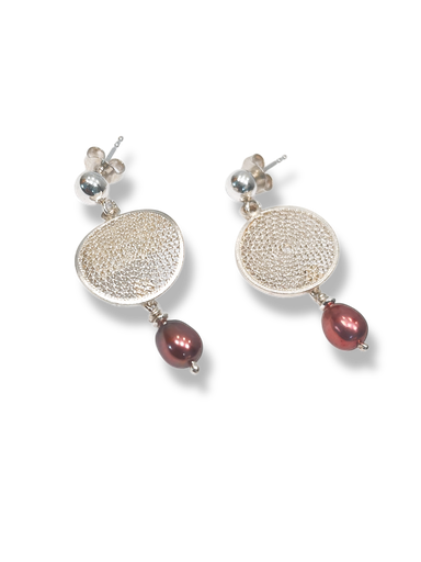 [TJR227] TJR227 - PAR DE ARETES IDENTIDAD EN PLATA