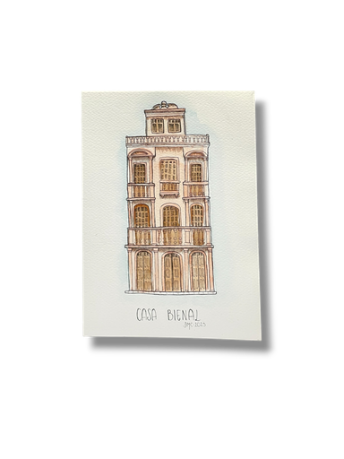 [DM002] OBRA ACUARELA CASA, A5 (CASA BIENAL)