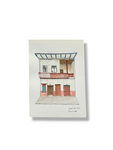 [GA002] OBRA ACUARELA CASA, A5 (MARISCAL LAMAR)