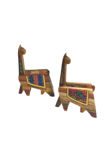[WK1] FIGURA LLAMA DE MADERA